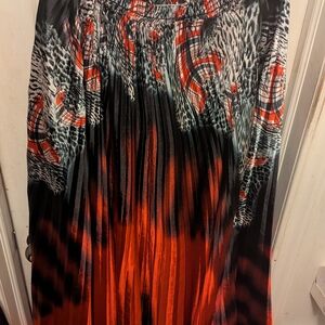 Stylish Red and Black Women's Skirt